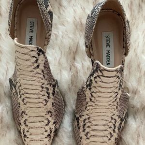 Steve Madden snake swim heels